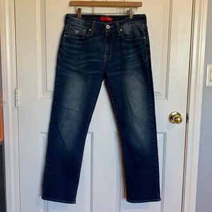 Guess Jeans 32 30 stretch dark blue distressed denim
